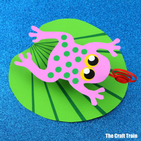 frog paper craft for kids