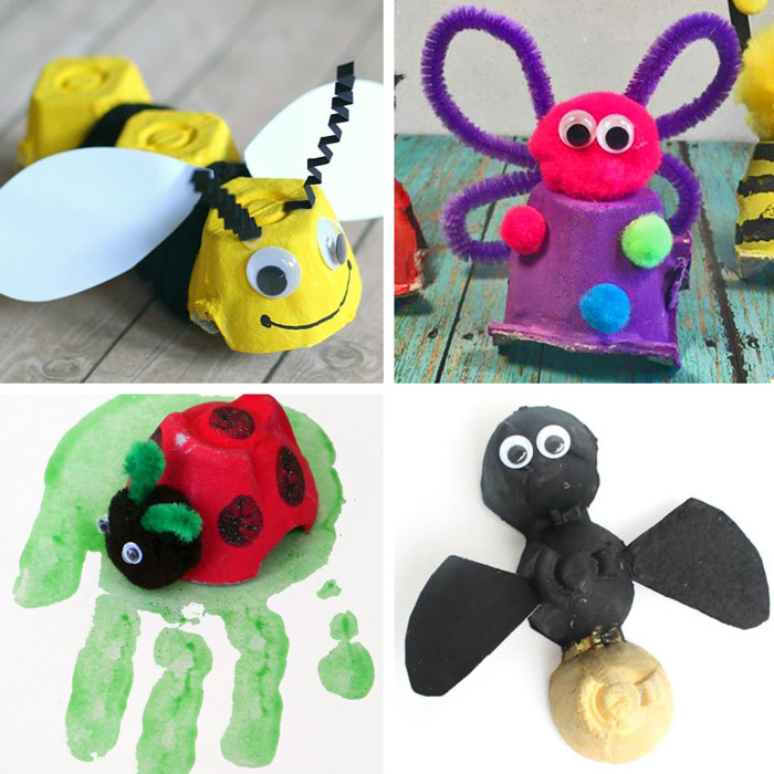 egg carton bug and insect crafts
