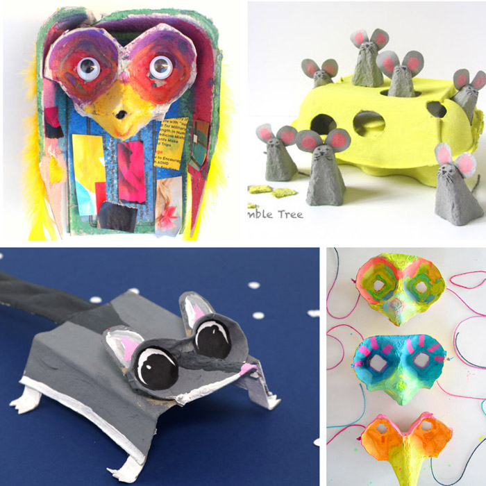 egg carton animal crafts for kids