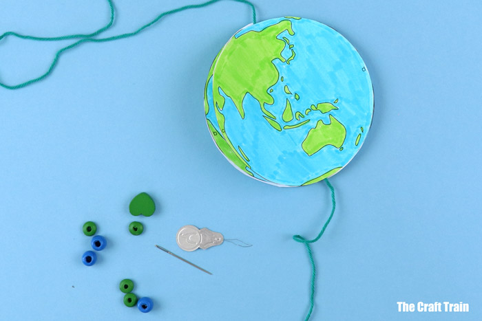planet earth craft for kids - make a spinning 3D planet earth