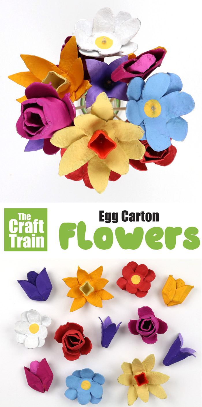 egg carton flowers - how to make egg carton flowers