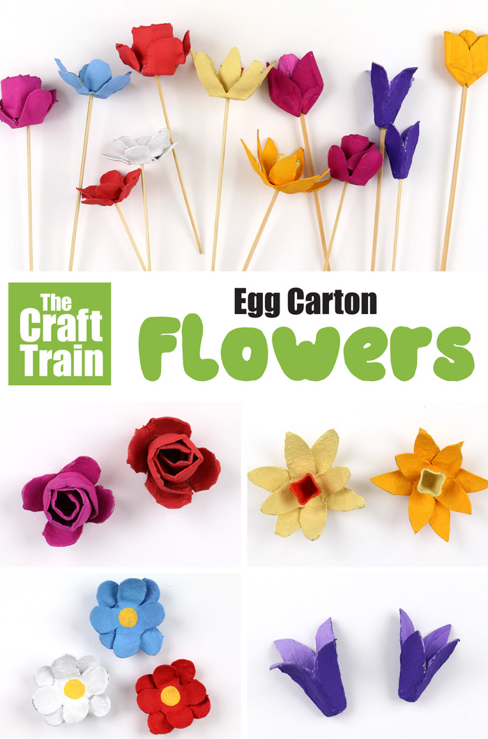 egg carton flower craft for Spring