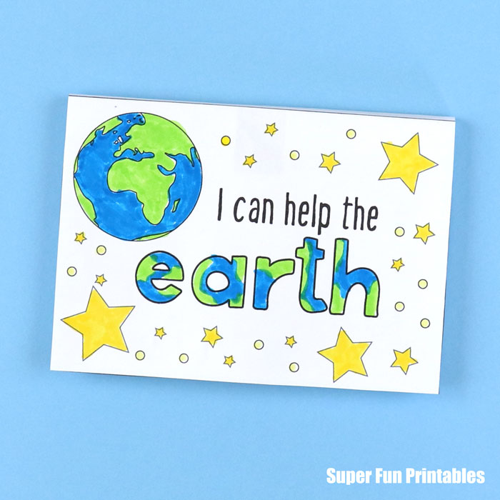 I can help the earth pop up book activity for kids