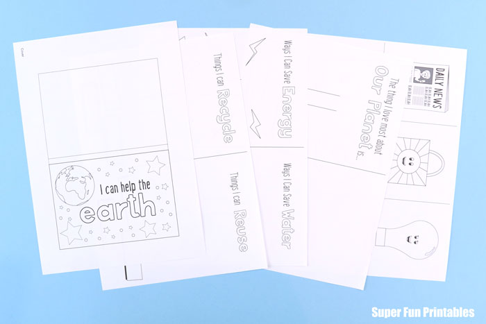 Earth Day printable template activity for kids