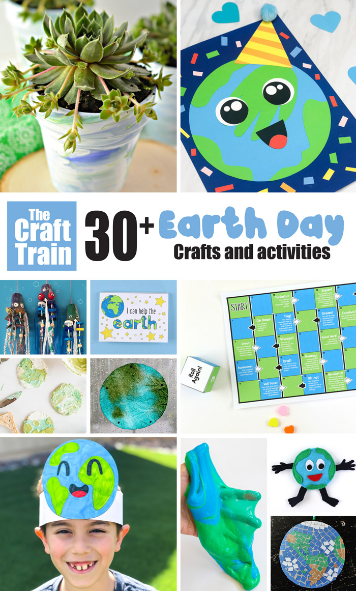 30 fun Earth day crafts kids will love. Printables, gardening ideas, process art, recycling crafts and more! #kidscrafts #earthday #kidsactivities