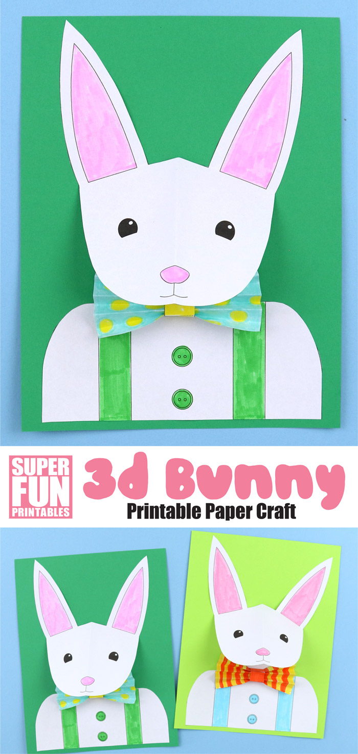 3D Bunny paper craft