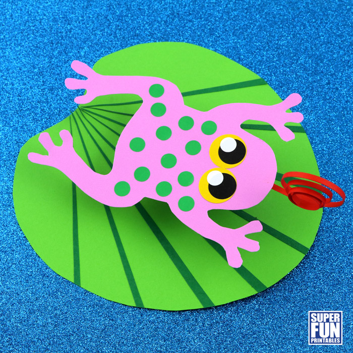 bouncy frog paper craft