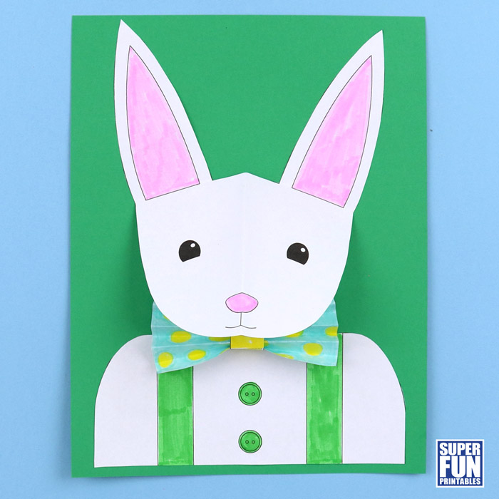 3D paper bunny craft
