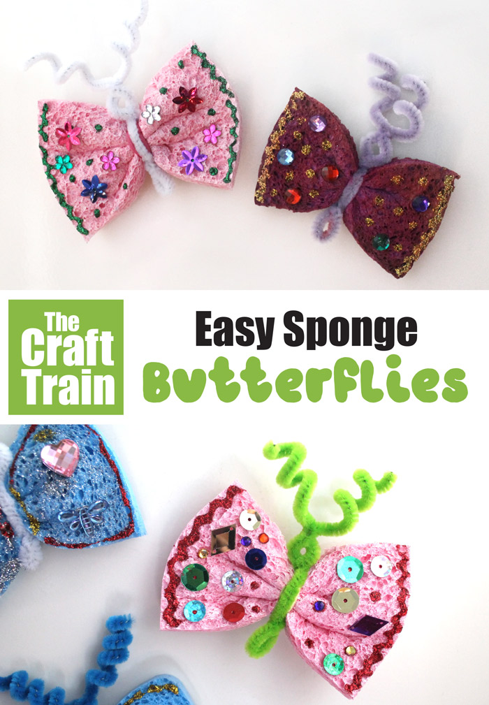 sponge butterfly craft for kids