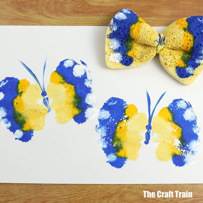 butterfly printing with sponges