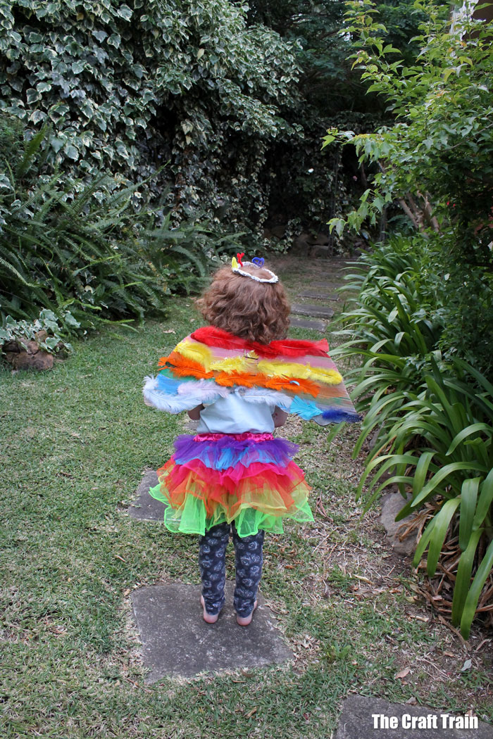 create a pair of cardboard wings for dress up and play