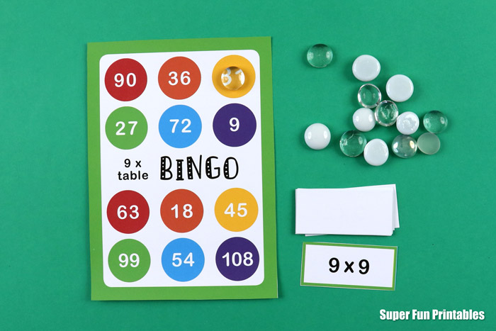 times table bingo game