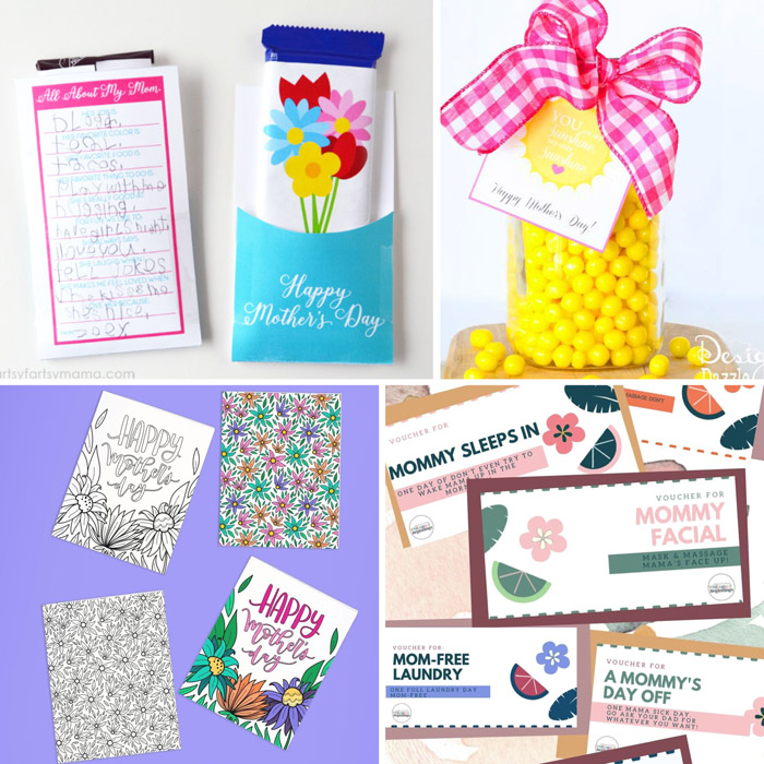 Mothers DAy printables for kids to gift