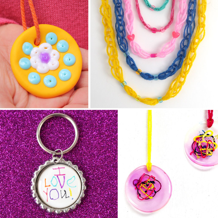 easy DIY jewellery crafts kids can make for mothers day