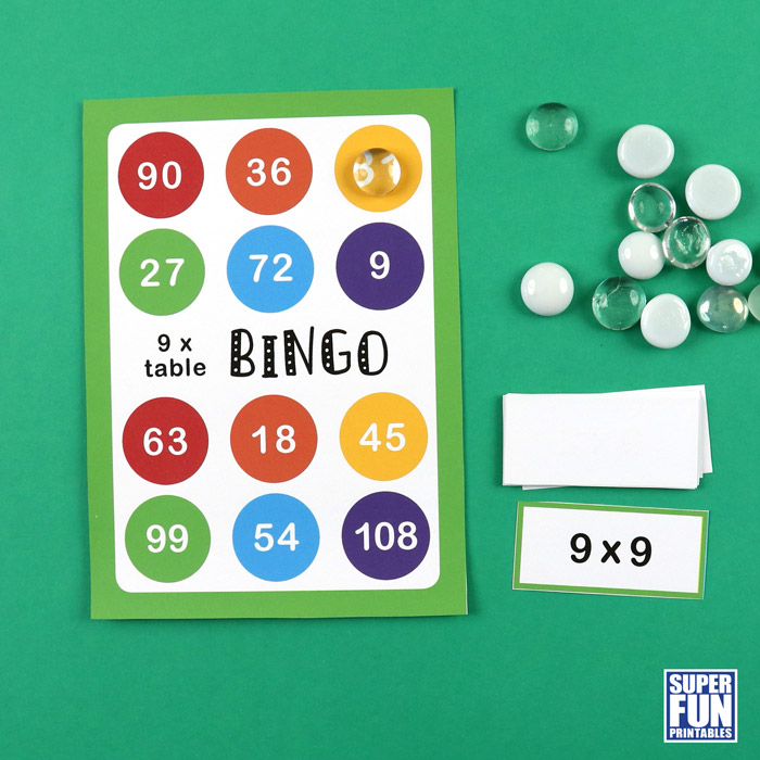 Multiplication bingo for one