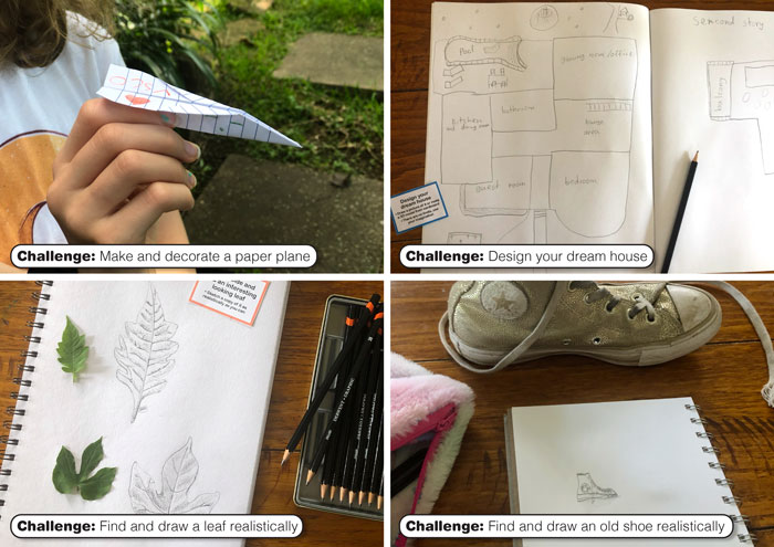 creative challenges executed by kids