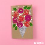 handmade rose card created with sponge stamps – so fun and weasy to make and turned out so pretty