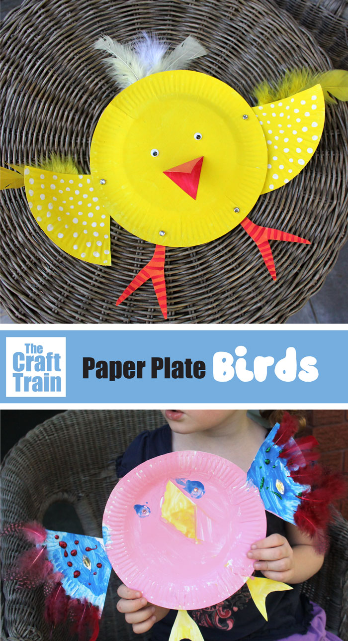 paper plate bird craft for kids