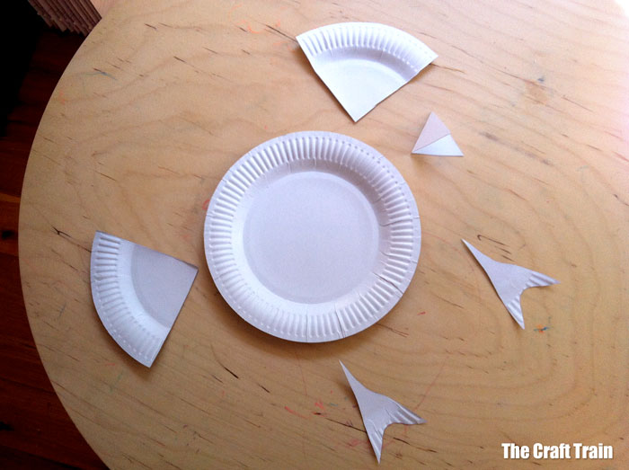 how to cut up a paper plate to make a paper plate bird craft