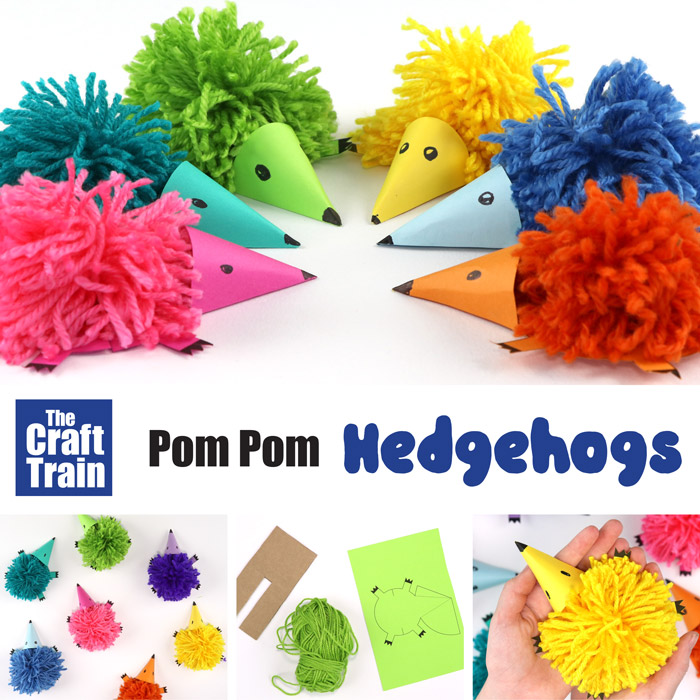 pom pom hedgehog craft for kids
