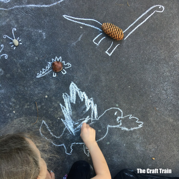 nature and chalk drawing