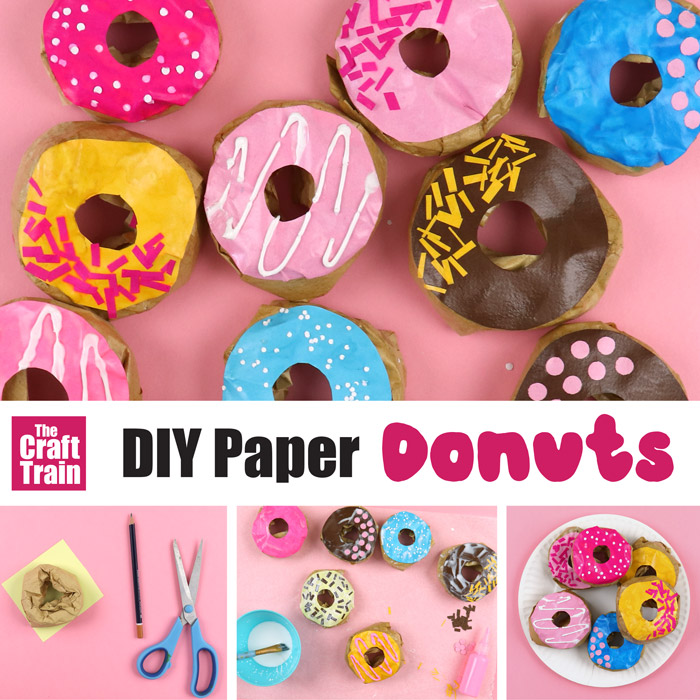 Easy paper donut craft for kids 