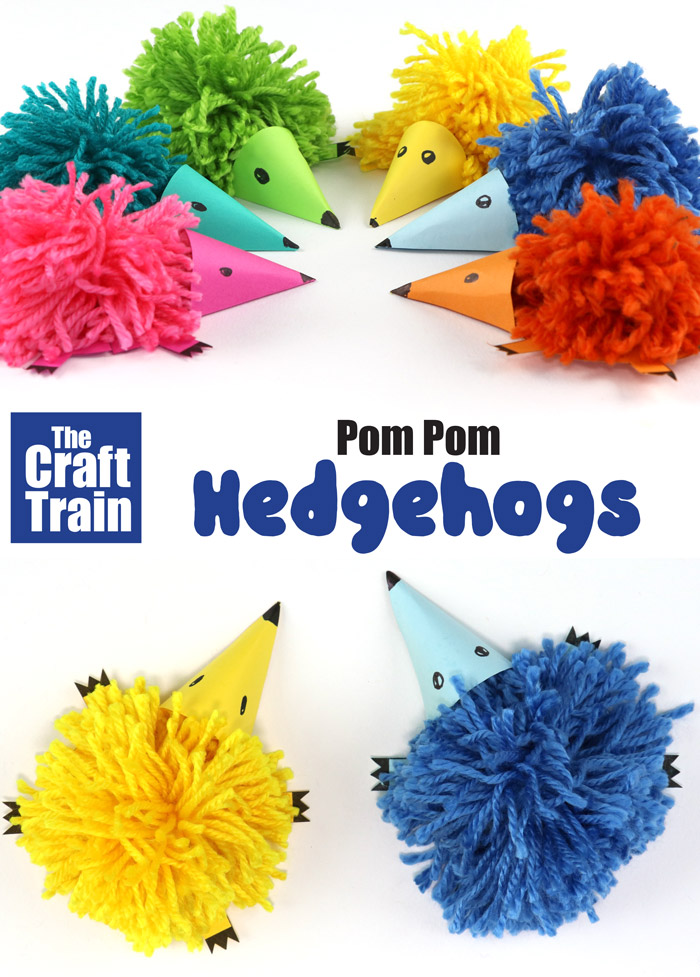 pom pom hedgehog craft for kids