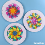 Kaleidoscope mandala printing on paper plates