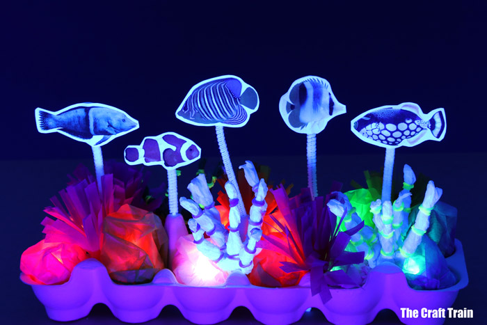 glow in the dark reef craft idea