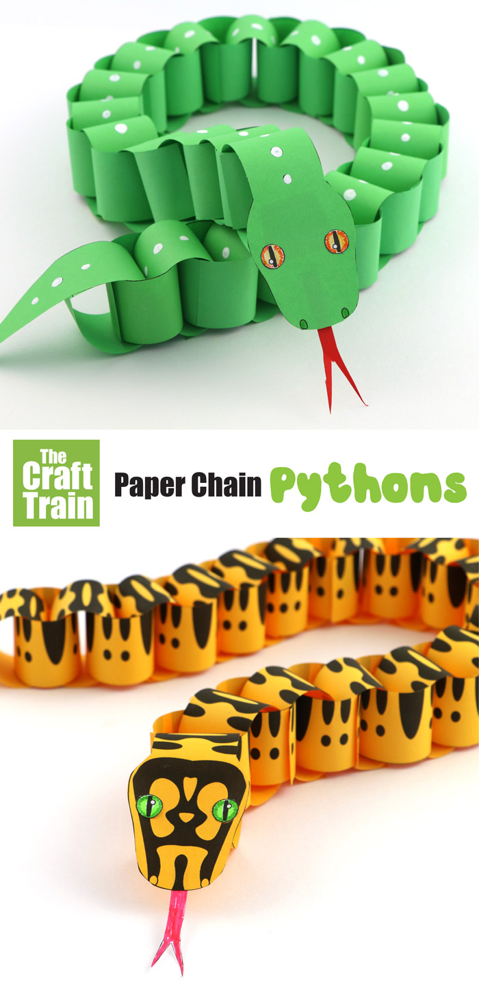 Paper chain snake craft