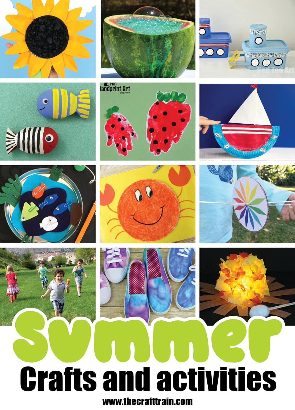 Summer crafts for kids – over 80 awesome crafts, art projects, messy play ideas, experiments, fabric art, printables, DIY toys and more