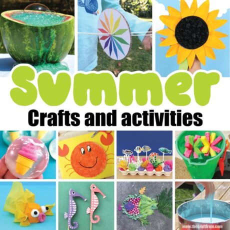 Summer crafts for kids – over 80 awesome crafts, art projects, messy play ideas, experiments, fabric art, printables, DIY toys and more