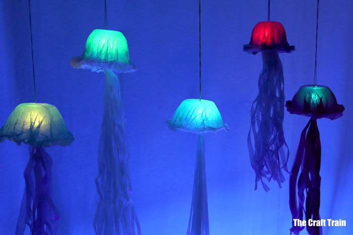 glowing paper jellyfish