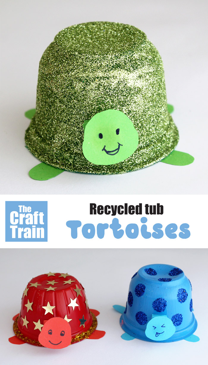 plastic tub tortoise craft for kids