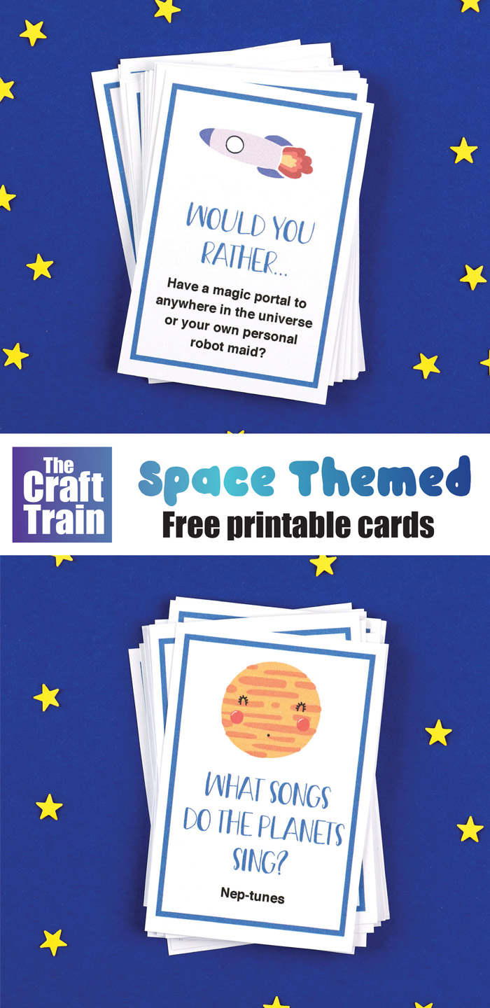 Free printable space jokes and would you rather questions