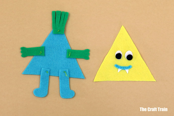 steps to making a softie triangle monster