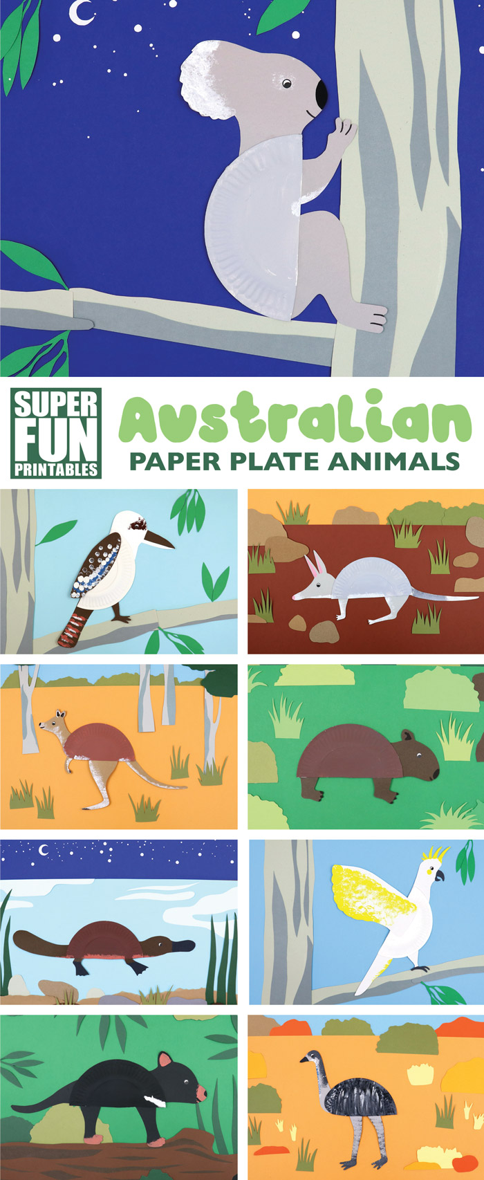 Australian paper plate animal crafts for kids