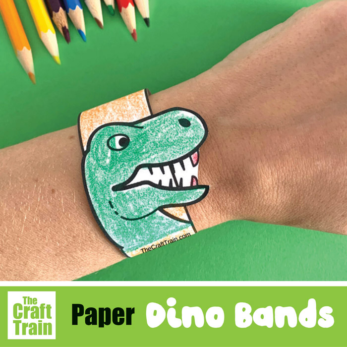 Dinosaur paper bracelet
