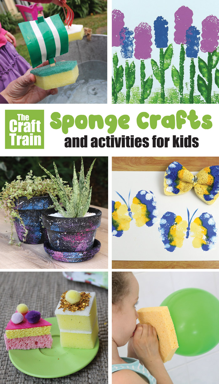 Sponge themed crafts and activities for kids