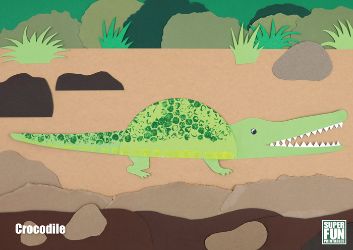 paper plate crocodile