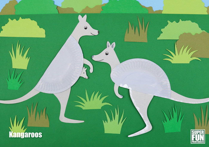 paper plate kangaroos