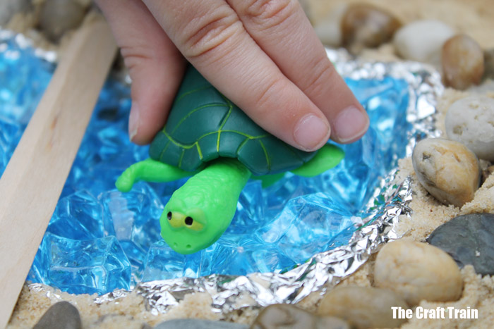 how to make a small world in a sandbox - a fun imaginary play idea for kids
