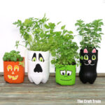 recycled plastic planters for Halloween