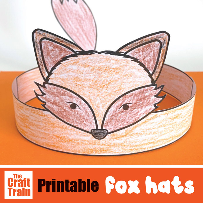 free printable fox hat craft for kids
