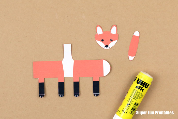 printable paper fox craft