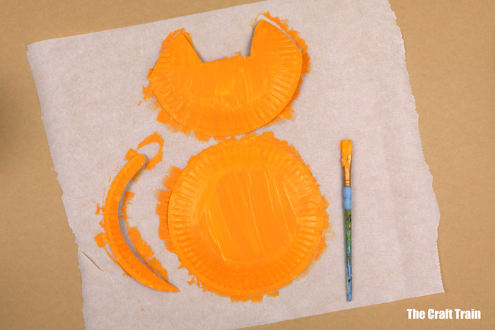 paper plate cat craft process