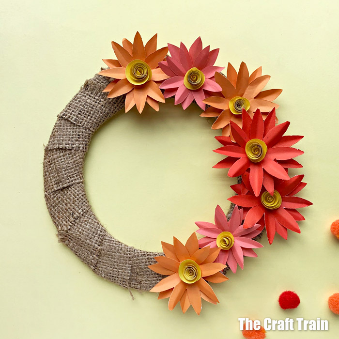 paper flower wreath