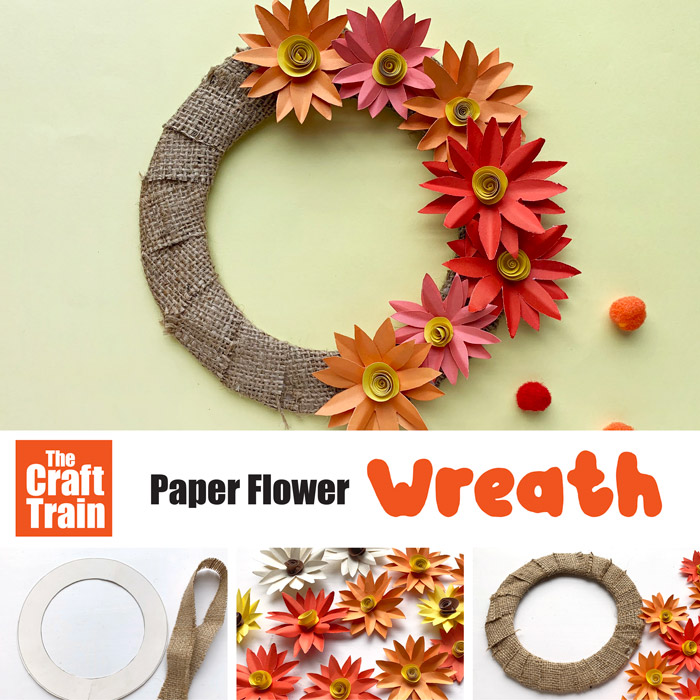 paper flower wreath craft