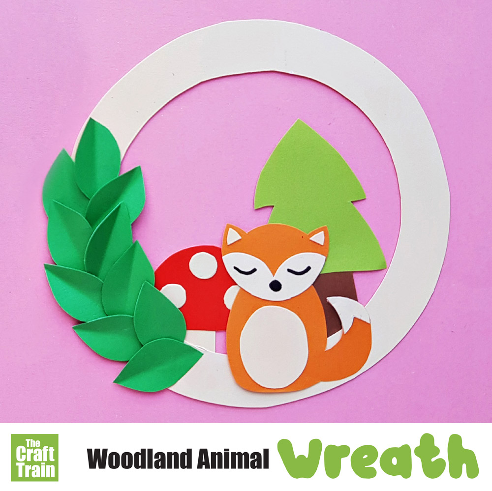 woodland animal paper wreath
