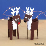 paper roll reindeer Christmas recycling craft
